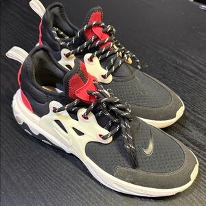 Nike Kids Black and Red Sneakers with White Accents
